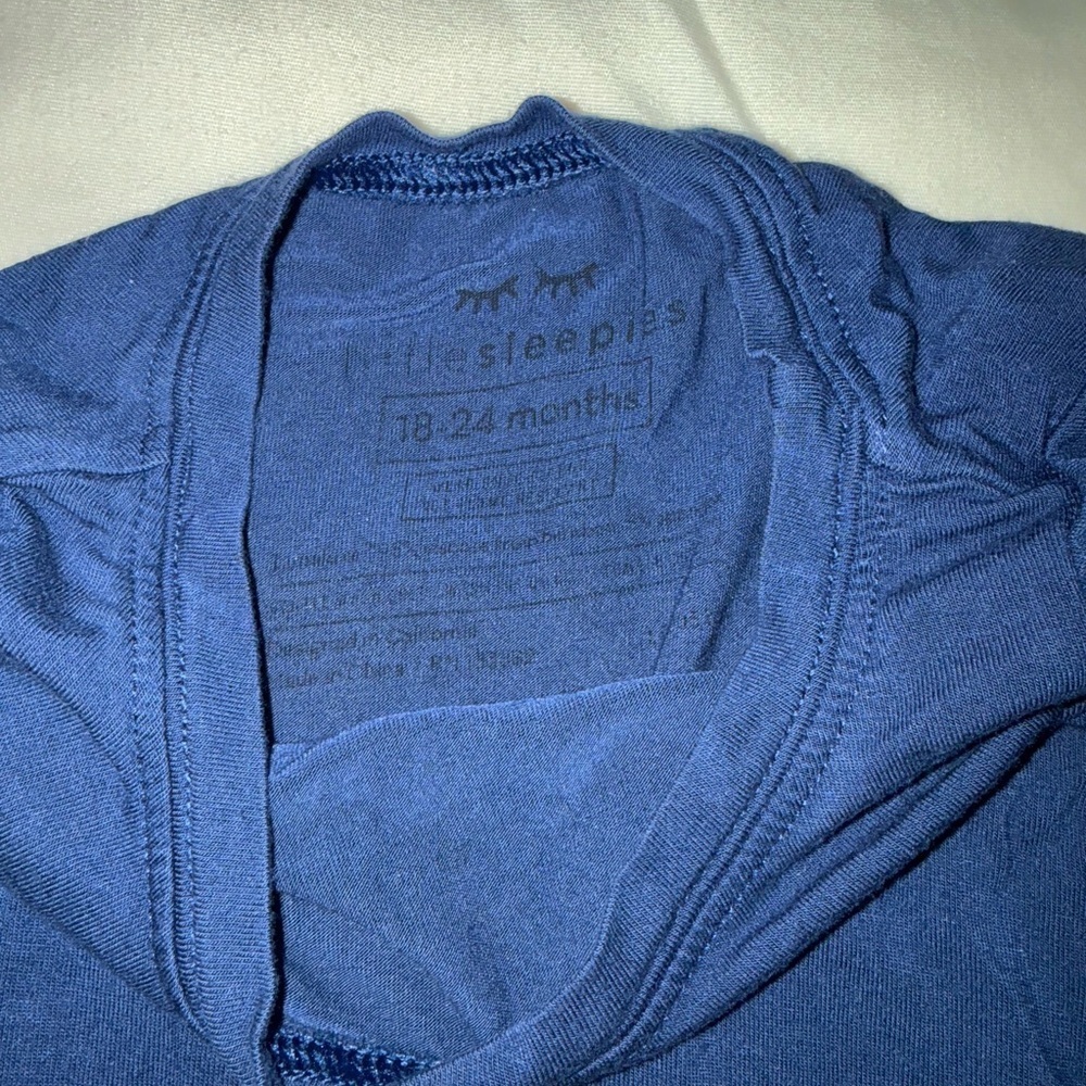 Little Sleepies Navy Blue Long Sleeve Kids Pajama Set - Picture 2 of 6